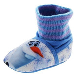 Pantufla  Calcetin Para Niño Olaf Azul 