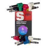 Cable Guitarra Bajo Interpedal Pedalera Plug L 8cm Set X 6