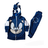 Sudadera Sonic Con Capota Antifaz