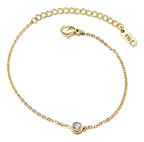 Pulsera Baño Oro 18k Punto De Luz