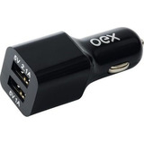 Carregador Automotivo Com Duas Entradas Usb Oex Cg101 Preto