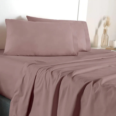 Juego de sábanas king size color lila Vianney diseño de la tela liso | Envío gratis