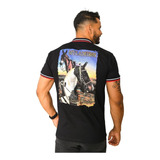 Camiseta Muladeiros Masculina Country Gola Polo Preta