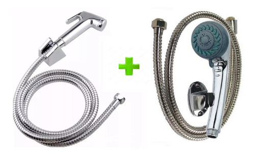 Bidet De Mano P/ Inodoro + Duchador Mano Soporte Manguera Mq