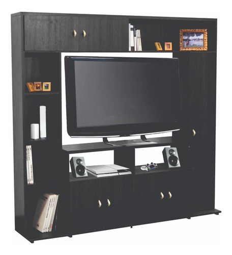 Modular Platinum Lcd Rack Tv 557 Negro Tabaco Cedro Stock