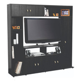 Modular Platinum Lcd Rack Tv 557 Negro Tabaco Cedro Stock