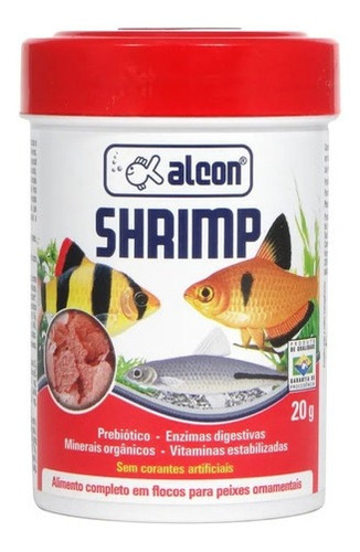 Ração Alcon Shrimp 20g Camarão Artêmia Lula P/sumatra Tetras