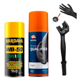 Kit Lubricante Para Cadena Moto Repsol + Cepillo + Limpiador