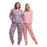 Pijama Conjunto Maternal Amantar Botones Camisa  Mora