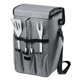 Set Parrillero Mas Bolso Cooler Arcada 25x33x53 Cm