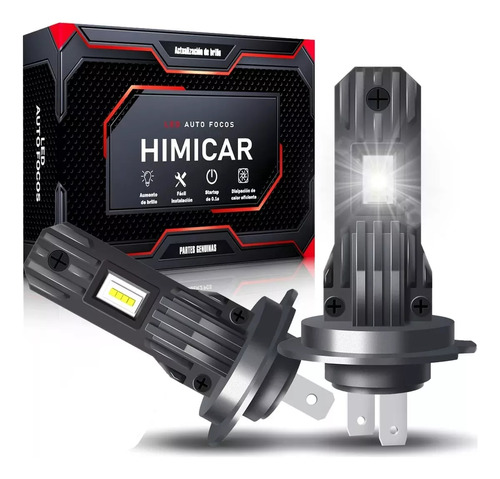 Faros Led H7 Luz Alta Y Baja Focos Para Moto 500% Brillante