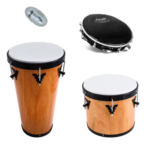 Kit Samba Timbinha + Repique + Pandeiro + Ganzá