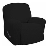 Funda Para Sofa Easy-going Reclinable Color Negro De 1 Pieza