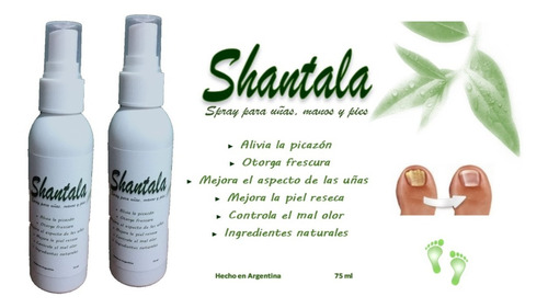Shantala Spray Uñas Hongos (simil Onycosolve) X 2 Unidades