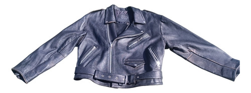 Campera De Cuero Vintage Biker