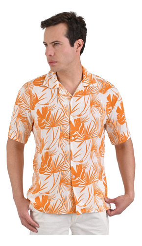 Camisa De Manga Corta Hawaiana Para Hombre