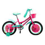 Bicicleta Infantil Con Accesorios Canastilla R16