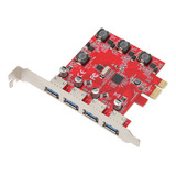 Tarjeta De Expansión Pcie Usb 3.0 De 4 Puertos 5 Gbps Pci Ex