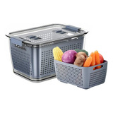 Set 2 Caja Cesta Organizador Refrigerador Dispensa Multiuso 