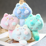 Cartoon Plush Stuffed Animal Cat Keychain Ornaments For  Nna