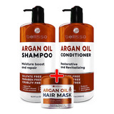Argan Oil Shampoo And Conditioner And Hair Mask Sulfate Fre