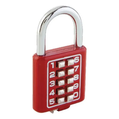 Candado De Combinación Digital Lock® 5 Dígitos P/ Casillero Color Rojo