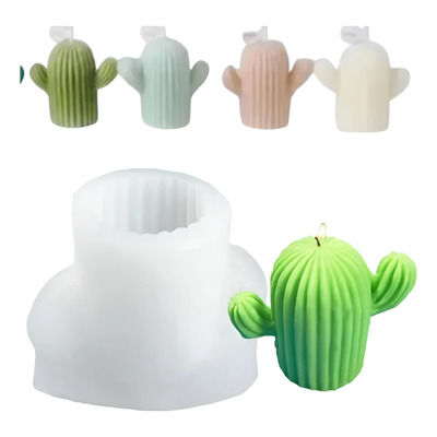 Molde Silicona Cactus 3d Blando Especial Vela Yeso | Envío gratis