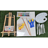 Set Kit Pintura Y Arte Atril Bastidor Pintura Accesorios 28