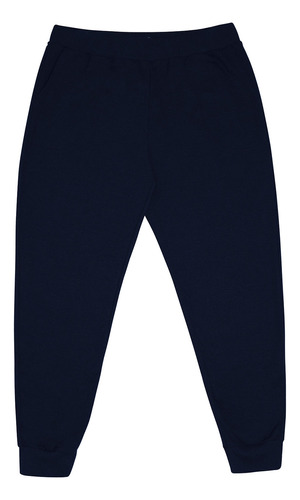 Calca Jogger Moletom Com Felpa Ribana Secret Glam Azul