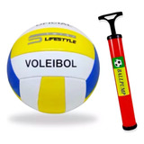 Bola De Vôlei Tamanho Oficial Original Quadra + Bomba De Ar 