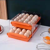 Canasta Porta Huevos Organizador X32 Con Tapa 