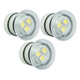 Luminária Balizador Led Jardim 0,5w Quente A Prova D´agua 3x