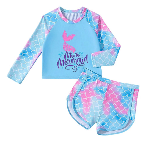 Traje De Baño Para Niñas Trajes De Baño De Manga Larga | Meses sin interés