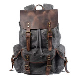 E Mochila De Lona Retro Pull Rope Para Hombre E