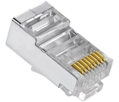 Conector Macho Rj45 Cat6 Metálico Bolsa 50 Unidades Gk 