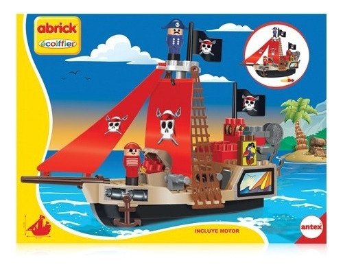 Barco Pirata De Juguete Con Motor Diversion Abrick Antex