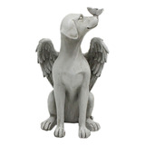 Cão Com Estátua Do Jardim Do Anjo, Presente Decorativo Do Me
