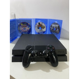 Ps4 Fat 500gb + 3 Jogos E Controle Original (com Defeito)