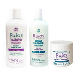 Combo Rulos Definidos Han Shampoo Enjuague Máscara