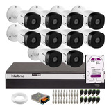 Kit 10 Câmeras Intelbras Vhl 1220 B Full Hd Dvr 3016-c 2tb