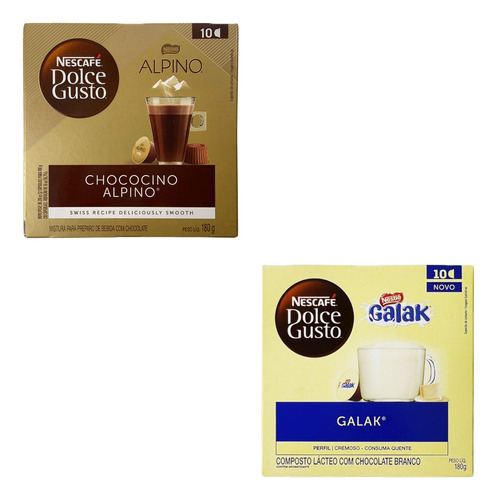 Kit 2 Caixa Alpino Galak Em Cápsula Nescafe Dolce Gusto