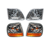 Par Faros Y Cuartos Ford F150/250 1997- 2009 Cristalino Jgo