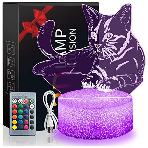 Regalos 3d De Gatos Amantes De Gatos, Luz Nocturna De G...