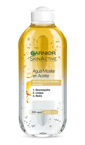 Garnier Skin Active Agua Micelar En Aceite X400ml Limpieza 