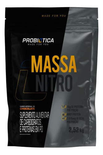 Massa Nitro Refil 2,52kg - Probiótica Sabor Chocolate