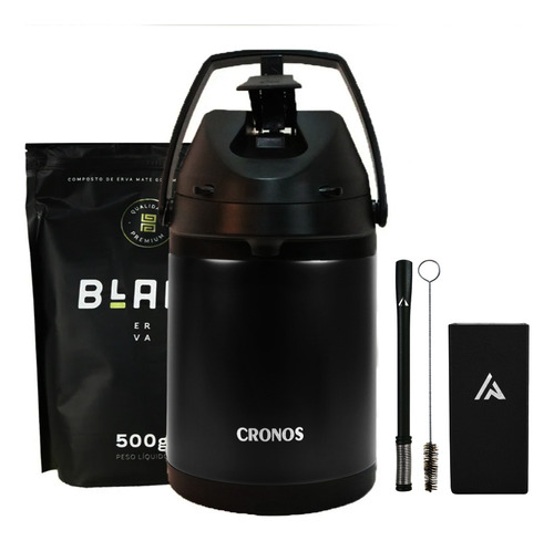 Kit Tereré Copo Inox Garrafa Cronos Bomba Gold- Premium