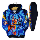 Conjunto De Pants Dragon Ball Con Sudadera Para Niños Goku