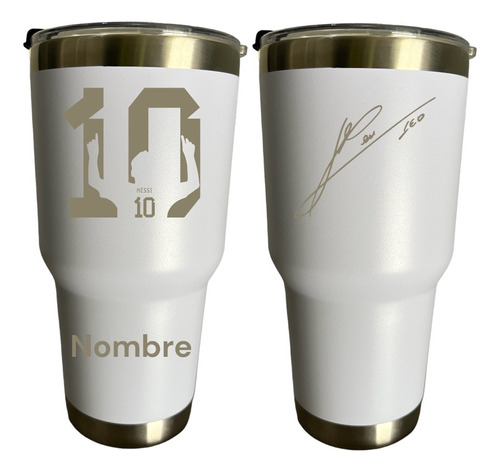 Termo 30 Oz Grabado Laser Lionel Messi 10