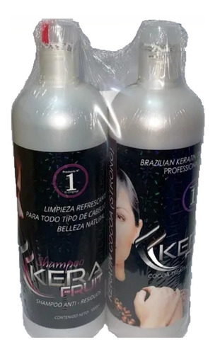 Keratina Kerafruit Chocolate 1litro + Shampoo Antiresiduos 