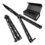 Cuchillo Mariposa Balisong Trento Kunai Black Navaja Trucos